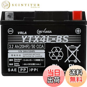 �y���������zGS YUASA [ �W�[�G�X���A�T ] �V�[���h�^ �o�C�N�p�o�b�e���[ YTX4L-BS