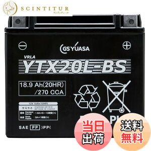 �y���������zYUASA YTX20L-BS �y�o�C�N�p�o�b�e���[ FTX20L-BS/GTX20L-BS�݊��z