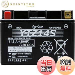 �y���������zGS YUASA [ �W�[�G�X���A�T ] �V�[���h�^ �o�C�N�p�o�b�e���[ [ �t���[�d�� ] YTZ14S