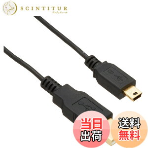 �y���������z�o�b�t�@���[ BUFFALO USB2.0�P�[�u�� (A to miniB) �J�����p �X�����^�C�v �u���b�N 1m BSUAMNSM210BK