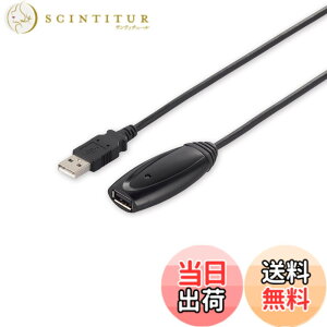 �y���������z�o�b�t�@���[ BUFFALO USB2.0���s�[�^�[�P�[�u�� (A to A) 5.0m �u���b�N BSUAAR250BK