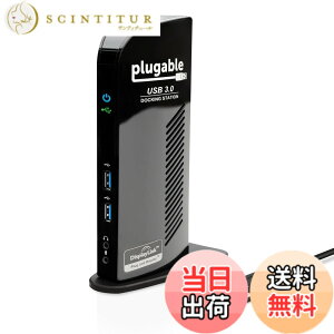 �y���������zPlugable USB3.0 / USB-C �p�h�b�L���O�X�e�[�V���� �c�u�� Windows ����� Mac �p - �f���A�����j�^�[ HDMI DVI VGA �|�[�g �M�K�r�b�g �C�[�T�l�b�g USB3.0 �|�[�gx2 USB 2.0 �|�[�gx4 �������o��