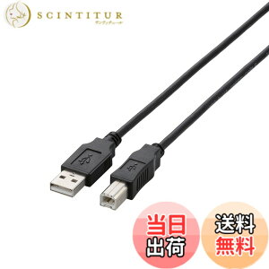 �y���������z�G���R�� USB�P�[�u�� �yB�z USB2.0 (USB A �I�X to USB B �I�X) 3m �u���b�N U2C-BN30BK