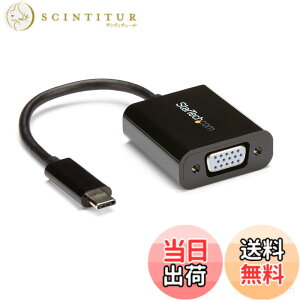 �y���������zStarTech.com USB-C - VGA �f�B�X�v���C�ϊ��A�_�v�^�[�^1920x1200�i1080p�j�^DP Alt���[�h�^Thunderbolt 3�Ή��^USB Type-C�p�\�R������VGA���j�^�[ �v���W�F�N�^�[�ւ̕ϊ��R�l�N�^�[ CDP2VGA