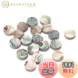 �y���������zYibuy 20 pieces Multicolor Abalone Inlay Material Dots 6mm �M�^�[�p�[�c