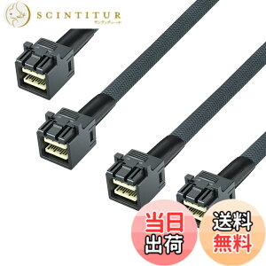 �y���������z10Gtek ���� Mini SAS HD SFF-8643 �P�[�u��, �T�C�h�o���h�t��, 0.8���[�g��, �܂肽���ݎ�, �t���L�V�u��, 2�{��