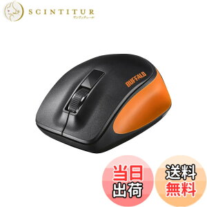 �y���������z�o�b�t�@���[ BUFFALO ���� BlueLED 3�{�^�� �v���~�A���t�B�b�g�}�E�X �I�����W BSMBW305MOR
