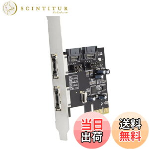 �y���������zJSER PCI-E - 4�|�[�g SATA 3.0 ESATA PCIE SATA3 6Gbps �g���J�[�h PCI-E�A�_�v�^�[