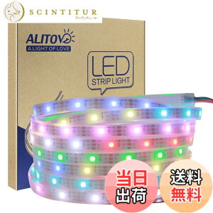 �y���������zALITOVE LED�e�[�v���C�g �C���~�l�[�V���� LED���C�g WS2812B �A�h���X�\ 5050 RGB SMD 5 m 150�s�N�Z�����F�@�h��IP67�z���C�gPCB DC5V