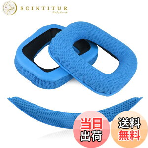 �y���������zGeekria �C���[�p�b�h + �w�b�h�o���h ���W�N�[�� Logitech G430, G930 ���w�b�h�z���p�b�h �Ή� ���� �p �w�b�h�z���p�b�h �C���[�N�b�V���� (�u���[) �Z�b�g