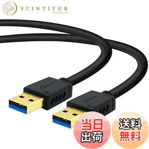 �y���������zDTECH USB 3.0 �P�[�u�� 1m �^�C�vA-�^�C�vA �I�X-�I�X �����b�L�R�l�N�^���� �u���b�N