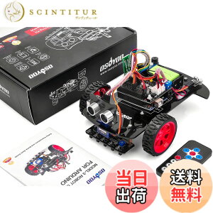 �y���������zOSOYOO2�� �쓮 �X�}�[�g ���{�b�g�J�[ �X�^�[�^�[�L�b�g Arduino�݊��� UNO R3 �v���W�F�N�g 2WD Smart Robot Car Kit �I�[�v���\�[�X ���烍�{�b�g �m�� ���{�������(9V�d�r�t��)