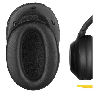 �y���������zGeekria�C���[�p�b�h QuickFit �݊��� �p�b�h �\�j�[ Sony WH1000XM2, MDR-1000X �w�b�h�z���ɑΉ� �p�b�h �C���[/�C���[�J�b�v (�v���e�C�����U�[/�u���b�N)