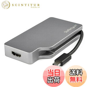 �y���������zStarTech.com USB Type-C �}���`�ϊ��r�f�I�A�_�v�^/HDMI 2.0 Mini DisplayPort 1.2 VGA DVI/4K60Hz(mDP HDMI)/1080p(VGA DVI)/USB �^�C�vC�ڑ��r�f�I�R���o�[�^/�X�y�[�X�O���[ CDPVDHDMDP2G