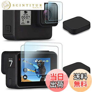 �y���������zFitStill Go Pro Hero 7 Black /6 /5 (2018) �ɓK�p�����K���X�t�B�����Z�b�g �A���`�X�N���b�` | 4�X�N���[���v���e�N�^�[ | �V���R���ی샌���Y�J�o�[ | ���C����ʗp2�� + �T�u��ʗp2��