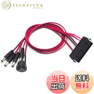 �y���������zwaves ATX �d���p 12V ���o�� �P�[�u�� 24P �� DC 2.1mm x4 �X�C�b�`�t��