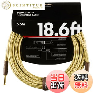 �y���������zFender �V�[���h�P�[�u�� Deluxe Series Instrument Cable, Straight/Straight, 18.6', Tweed 08