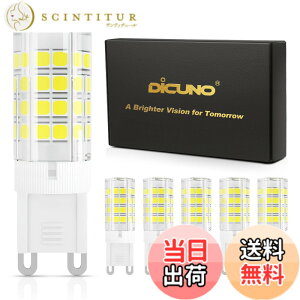 �y���������zDiCUNO G9 LED�d�� �n���Q���d�� 40W���� 4W 450lm �񒲌� �Z���~�b�N �����F 6000K �ȃG�l 6����