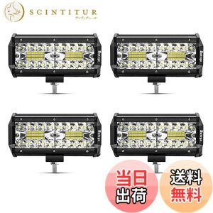 �y���������zSafego ���[�N���C�g 120W LED ��Ɠ� ���[�N���C�g ���p30�x�^�C�v 40�ALED 7�C���` �ԊO�� �_�Ƌ@�B 12V 24V���p �ėp �h���E�h�o�E�ϐk�E������ �z���C�g 6000K 9600LM 4��