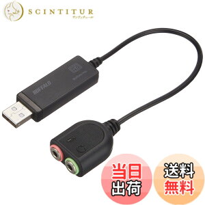 �y���������z�o�b�t�@���[ BUFFALO USB�I�[�f�B�I�A�_�v�^�[ BSHSAU105BK