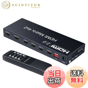 �y���������zELEVIEW HDMI �}�g���b�N�X �X�C�b�`���[ 4����2�o�� 4K60Hz 1080p120Hz �������� (���f�W�^��/3.5mm) �_�E���X�P�[���@�\ PS4/PS5/Swich2�Ή� �蓮�ؑ� �����R�� EHD-626Y