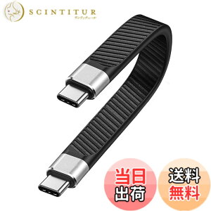 �y���������zEzo Flex USB-C to USB-C �Z���P�[�u�� 13.5cm ���` �����f�[�^�]��20Gbps ����PD�[�d100W USBC - USBC Type-C to Type-C �t���b�g�P�[�u�� (�^�C�v C-C)