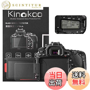 �y���������zkinokoo �f�W�^���J�����t���ی�t�B���� �t���v���e�N�^�[ Canon EOS 70D/80D/90D��p �t�����j�^�[�p�K���X�v���e�N�^�[0.25mm�ƕ\���o�l���p�����\�ی�t�C�����Z�b�g 2�Z�b�g(70D/80D/