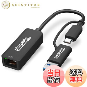 �y���������zPlugable USB �C�[�T�l�b�g�A�_�v�^�[ 2.5Gbps �l�b�g���[�N Type-C USB3.0 �Ή� �L�� LAN�AWindows�AmacOS�ALinux �݊�