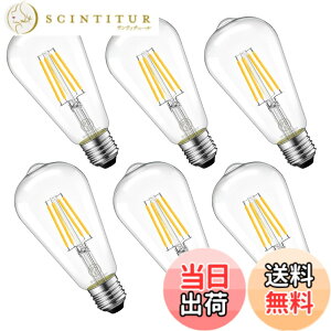�y���������zLVWIT ST64 LED�d�� �G�W�\�������v E26���� 40W�`���� 470LM 2700K�d���F �t�B�������g �d�� �N���V�b�N ���͋C ���g�� �������Ή� 6��