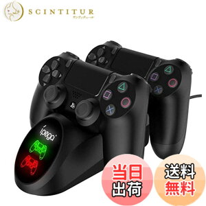 �y���������zChayoo PS4 �R���g���[���[ �[�d�� DUALSHOCK4 �[�d �X�^���h LED�w�������v�t�� 2�䓯���[�d�\ PS4/PS4 Pro/PS4 Slim�ɑΉ�