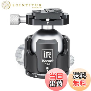 �y���������zINNOREL ���R�_�� �{�[���_�� �����_�� N�V���[�Y ��d�S �ω׏d�ő�30kg �{�[���w�b�h���a 52mm ���� CNC �A���~���� �O�r ��r ��჌�t �B�e DSLR �r�f�I�J�����p 360�x��] �p�m���} 