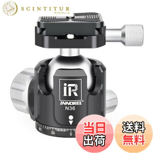 �y���������zINNOREL ���R�_�� �{�[���_�� �����_�� N�V���[�Y ��d�S �ω׏d�ő�20kg �{�[���w�b�h���a 36mm ���� CNC �A���~���� �O�r ��r ��჌�t �B�e DSLR �r�f�I�J�����p 360�x��] �p�m���} 