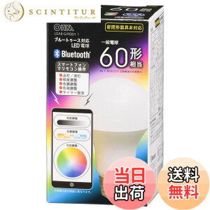 �y���������z�I�[���d�@ LED�d�� Bluetooth�Ή� E26 60�`���� �L�z�� ���F/�F�������^�C�v LDA8-G/RGB/I 1 06-0974 OHM