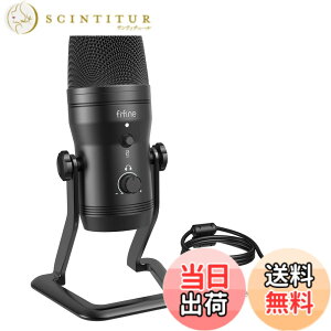 �y���������zFIFINE USB�}�C�N �R���f���T�[�}�C�N �X�e���I���R�[�f�B���O�}�C�N �~���[�g�{�^���Ɖ������j�^�[�\��3.5mm�C���z���[�q�t�� �ɐ������\ �p�\�R���^�� �Q�[������ ���C�u�z