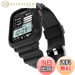 �y���������zelkson �A�b�v���E�H�b�`�o���h Apple Watch 41mm 40mm �o���p�[�P�[�X�t�� ���ȃ����Y�o���h Apple Watch SE iWatch Series 9 8 7 6 5 4�p, Quattro Pro Series �X�|�[�c�~���^���[�ی�P�[�X �v���e�N