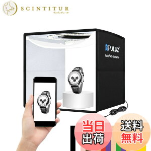 �y���������zPULUZ 25CM �B�e�{�b�N�X LED�r�[�Y104�� �F���x5500-5800K ���F��95�ȏ�A�_���z�t�� 6���̗��ʔw�i�� (���v12�F) Photo Light Box �A�N�Z�T���[ �B�e�@�� �t�B�M���A �B�e �ȈՃX�^�W�I �ʐ^