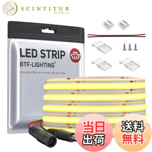 �y���������zBTF-LIGHTING COB FCOB LED�e�[�v���C�g �����x �t���L�V�u�� 5M 480LEDs/m 2400LEDs/5m �����F 4000K ��8mm �X�g���b�v���C�g DC24V 9W/m �����\ �ό`�\ �ؒf�\ �Q�� �L�b�`���z�[�� �������� 