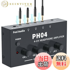 �y���������zFosi Audio PH04 4�`�����l�� �w�b�h�z���A���v �X�e���I�I�[�f�B�I�A���v ������ ���R���p�N�g �|�[�^�u�� �w�b�h�t�H���X�v���b�^�[ 3.5mm���XAUX���z ���F �X�^�W�I/�X�e�[�W�K�p