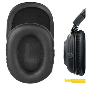 �y���������zGeekria �C���[�p�b�h QuickFit �݊��� �p�b�h ���W�N�[�� Logitech GPro/GProX/ G433/ G233/ GProX2 �w�b�h�z���ɑΉ� �C���p�b�h/�C���[�N�b�V����/�C���[�J�b�v (�v���e�C�����U�[/�u���b�N)