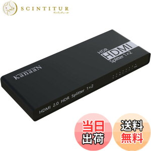 �y���������z�y4K@60Hz HDCP�����ŁzKanaaN HDMI ���z�� 1����2�o�� 4K�X�v���b�^�[1����2�o�͂̃X�v���b�^�[ 2��ʓ����o�� 3D 1080p HDMI2.0 PS5 Xbox HDTV DVD �Ή� ����HDMI�P�[�u�� USB�d���P�[�u���t��