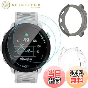 �y���������zMiimall�y�J�o�[��2+�t�C������2�z�Ή�Garmin(�K�[�~��) ForeAthlete 55/ForeAthlete 158 �P�[�X TPU�ގ� �K�[�~�� ForeAthlete 55 �t�B���� �����h�~ Garmin ForeAthlete 158 �J�o�[ �w��h�~ �ȒP�\�t �y