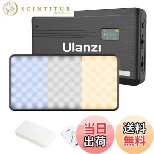 �y���������zUlanzi VL200 LED�r�f�I���C�g �B�e�p 2500K-9000K ���i�K���� �B�e�Ɩ� Type-C �[�d�� ���^ �y�� �����^ �����^�ѕ֗� 5000mAh �~�j ���i�B�e/�r�f�I�B�e/YouTube/Tiktok/������/���B�蓙�ɓK�p 