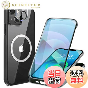 �y���������zHAUTRKBG iPhone 13 Mini �p �P�[�X �N���A ���ʋ����K���X 360°�S�ʕی� [MagSafe�Ή�] [�J�����t�C������] [�s�q�^�b�`] �}�O�Z�[�t ���C�����X�[�d�Ή� �ČRMIL�K�i�擾 �ϏՌ� �A�C�t