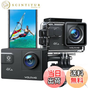 �y���������zWOLFANG �A�N�V�����J���� 4K 24MP�����J���� WiFi�@�\ �ϗh�� ���[40���[�g�� HDMI�o�� 1350mAh��e�ʃo�b�e���[2���� 170°�L�p�����Y �����R�� �w�b�h�Z�b�g�J���� �O���}�C�N �L�x��