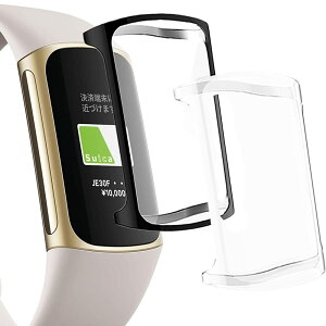 �y���������zMiimall�y2���Z�b�g�z�Ή�Fitbit�i�t�B�b�g�r�b�g�j Charge 5 �P�[�X �t�B�b�g�r�b�g Charge 5 �J�o�[ �����h�~ �S�ʕی� ���y�� �ϏՌ� �E���ȒP Fitbit Charge 5 �J�o�[ (�u���b�N�{�N���A)