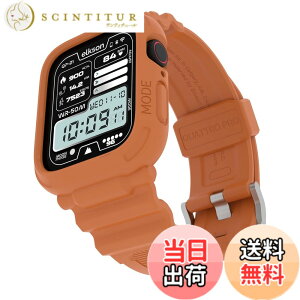�y���������zelkson �A�b�v���E�H�b�` �o���h Apple Watch 45mm 44mm �o���p�[�P�[�X�t�� ���ȃ����Y�o���h Apple Watch SE iWatch Series 9 8 7 6 5 4�p Quattro Pro Series �X�|�[�c�~���^���[�ی�P�[�X �v���e�N