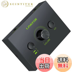 �y���������zLiNKFOR 2�|�[�g �I�[�f�B�I�X�C�b�`���[ 2����1�o��/1����2�o�� 3.5mm �w�b�h�t�H�� �X�C�b�` �X�s�[�J�[ �Z���N�^�[ �ؑ֊� �X�v���b�^�[ �d���s�v ���ʒ����ł� �~���[�g�@�\ 3.5mm