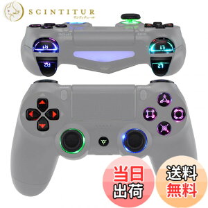 �y���������zeXtremeRate ps4�R���g���[���[�ɑΉ��p�}���`�J���[����D-pad�T���X�e�B�b�N�g���K�[�z�[���t�F�C�X�{�^���Aps4 Slim Pro CUH-ZCT2�R���g���[���[�ɑΉ��pDTFS (DTF 2.0) LED�L�b�g�y�u���b