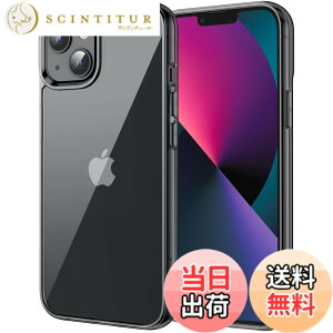 �y���������zJETech iPhone13 mini �ی�P�[�X(5.4�C���`��p) ���΂݂Ȃ� �Ռ��z�� �o���p�[�J�o�[ �����h�~ �N���A�o�b�N (�~�b�h�i�C�g)
