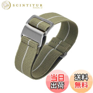 �y���������z[Onthelevel] ���v�o���h 18mm 20mm 22mm���vNato�x���g, 60�N�� �t�����X�R �p���V���[�g�o�b�O NATO�^�C�v �e�� �i�C�����X�g���b�v (20mm, �J�[�L�Ɣ� - �V���o�[�o�b�N��)